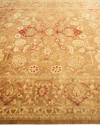 Contemporary Eclectic Yellow Wool Area Rug 7' 10" x 10' 1" - Solo Rugs