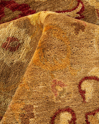 Contemporary Eclectic Yellow Wool Area Rug 7' 10" x 10' 1" - Solo Rugs