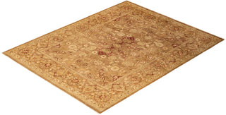 Contemporary Eclectic Yellow Wool Area Rug 7' 10" x 10' 1" - Solo Rugs