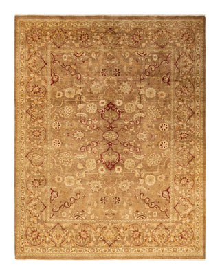 Contemporary Eclectic Yellow Wool Area Rug 7' 10" x 10' 1" - Solo Rugs