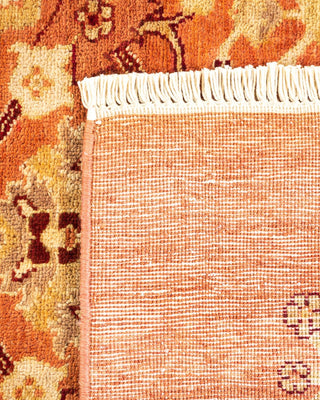 Traditional Mogul Pink Wool Area Rug 4' 1" x 5' 10" - Solo Rugs