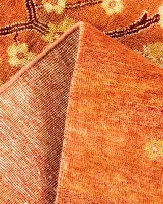 Traditional Mogul Pink Wool Area Rug 4' 1" x 5' 10" - Solo Rugs