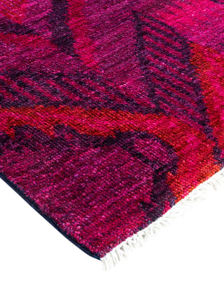 Contemporary Modern Purple Wool Area Rug 7' 10" x 10' 5" - Solo Rugs