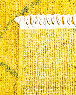Bohemian Moroccan Yellow Wool Area Rug 6' 4" x 8' 8" - Solo Rugs
