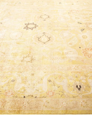 Contemporary Eclectic Green Wool Area Rug 9' 1" x 12' 2" - Solo Rugs