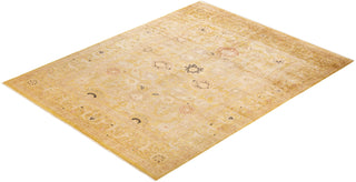 Contemporary Eclectic Green Wool Area Rug 9' 1" x 12' 2" - Solo Rugs