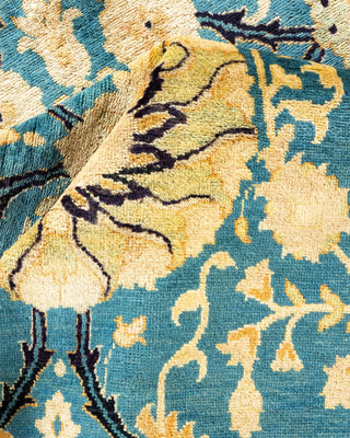 Contemporary Eclectic Light Blue Wool Area Rug 7' 10" x 10' 0" - Solo Rugs