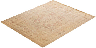 Contemporary Eclectic Ivory Wool Area Rug 8' 1" x 9' 10" - Solo Rugs