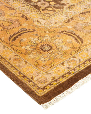 Contemporary Eclectic Brown Wool Area Rug 7' 10" x 9' 10" - Solo Rugs