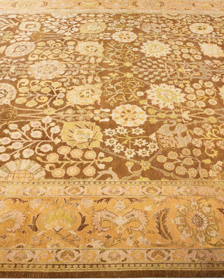 Contemporary Eclectic Brown Wool Area Rug 7' 10" x 9' 10" - Solo Rugs