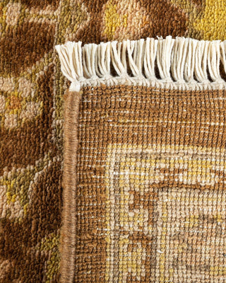 Contemporary Eclectic Brown Wool Area Rug 7' 10" x 9' 10" - Solo Rugs