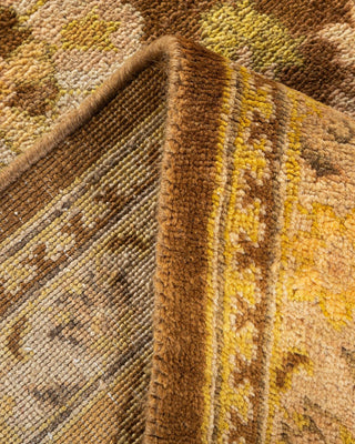 Contemporary Eclectic Brown Wool Area Rug 7' 10" x 9' 10" - Solo Rugs