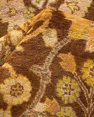 Contemporary Eclectic Brown Wool Area Rug 7' 10" x 9' 10" - Solo Rugs