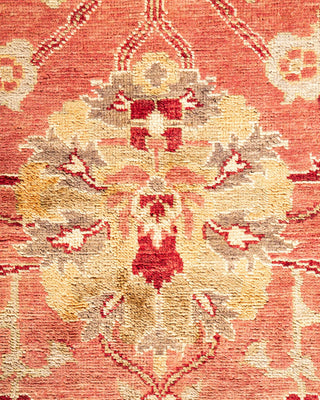 Contemporary Eclectic Pink Wool Area Rug 7' 10" x 9' 10" - Solo Rugs