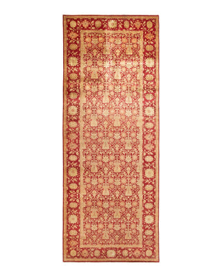 Contemporary Eclectic Red Wool Runner 6' 0" x 15' 10" - Solo Rugs