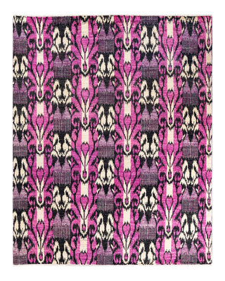 Contemporary Modern Purple Wool Area Rug 8' 0" x 9' 10" - Solo Rugs
