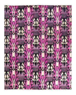 Contemporary Modern Purple Wool Area Rug 8' 0" x 9' 10" - Solo Rugs