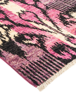 Contemporary Modern Ivory Wool Area Rug 6' 0" x 12' 1" - Solo Rugs