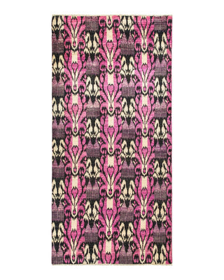 Contemporary Modern Ivory Wool Area Rug 6' 0" x 12' 1" - Solo Rugs