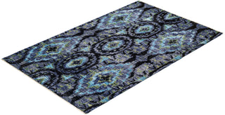 Contemporary Modern Purple Wool Area Rug 5' 1" x 8' 2" - Solo Rugs