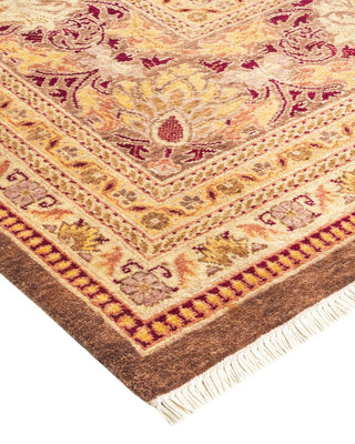 Contemporary Eclectic Brown Wool Area Rug 8' 10" x 11' 10" - Solo Rugs