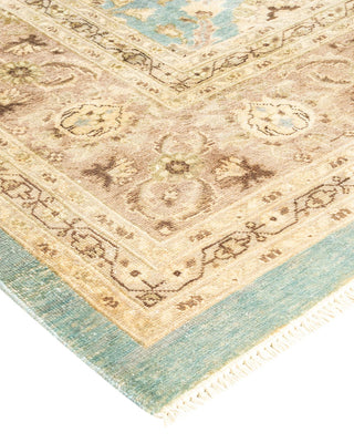 Contemporary Eclectic Light Blue Wool Area Rug 8' 0" x 10' 9" - Solo Rugs