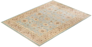 Contemporary Eclectic Light Blue Wool Area Rug 8' 0" x 10' 9" - Solo Rugs