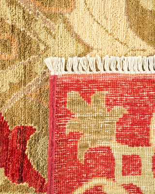 Contemporary Arts & Crafts Red Wool Area Rug 5' 10" x 9' 1" - Solo Rugs