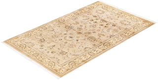 Traditional Mogul Ivory Wool Area Rug 3' 1" x 5' 1" - Solo Rugs