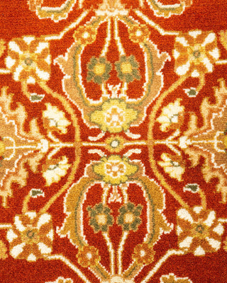 Traditional Mogul Orange Wool Runner 2' 7" x 4' 7" - Solo Rugs