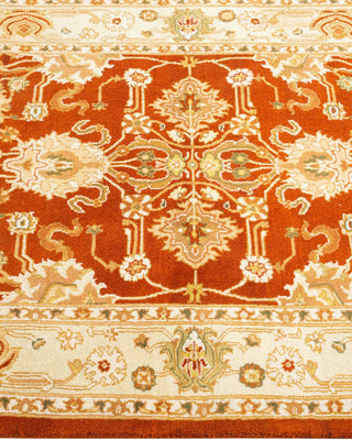 Traditional Mogul Orange Wool Runner 2' 7" x 4' 7" - Solo Rugs