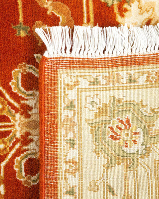 Traditional Mogul Orange Wool Runner 2' 7" x 4' 7" - Solo Rugs