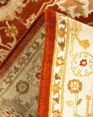 Traditional Mogul Orange Wool Runner 2' 7" x 4' 7" - Solo Rugs
