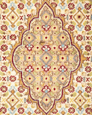 Traditional Mogul Red Wool Area Rug 4' 8" x 7' 5" - Solo Rugs