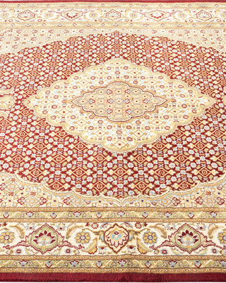 Traditional Mogul Red Wool Area Rug 4' 8" x 7' 5" - Solo Rugs