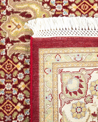 Traditional Mogul Red Wool Area Rug 4' 8" x 7' 5" - Solo Rugs