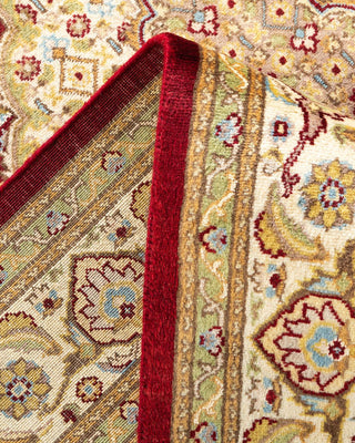 Traditional Mogul Red Wool Area Rug 4' 8" x 7' 5" - Solo Rugs