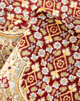 Traditional Mogul Red Wool Area Rug 4' 8" x 7' 5" - Solo Rugs