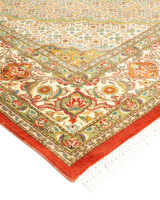 Traditional Mogul Pink Wool Area Rug 5' 8" x 8' 0" - Solo Rugs