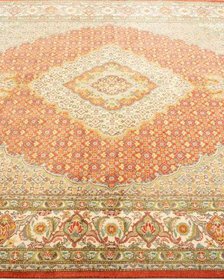 Traditional Mogul Pink Wool Area Rug 5' 8" x 8' 0" - Solo Rugs