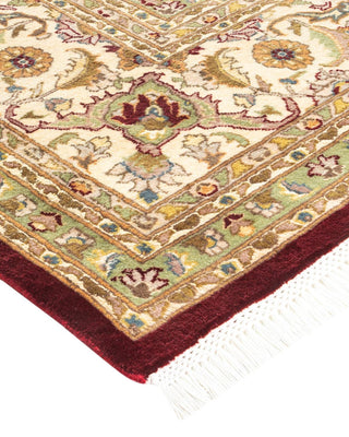 Traditional Mogul Red Wool Area Rug 9' 2" x 12' 4" - Solo Rugs
