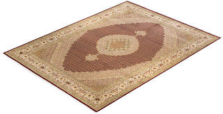 Traditional Mogul Red Wool Area Rug 9' 2" x 12' 4" - Solo Rugs