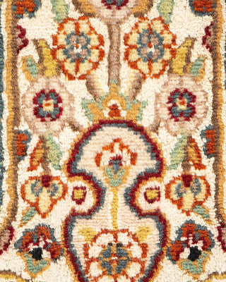 Traditional Mogul Orange Wool Area Rug 5' 10" x 9' 7" - Solo Rugs