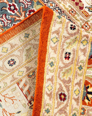 Traditional Mogul Orange Wool Area Rug 9' 0" x 12' 4" - Solo Rugs