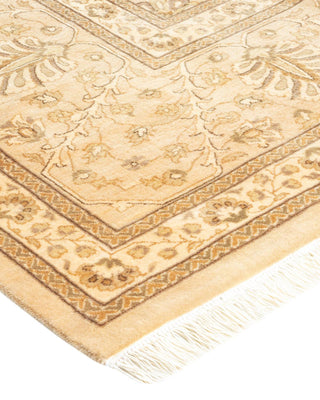 Traditional Mogul Ivory Wool Area Rug 9' 2" x 12' 4" - Solo Rugs