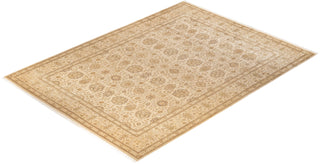 Traditional Mogul Ivory Wool Area Rug 9' 2" x 12' 4" - Solo Rugs
