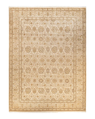 Traditional Mogul Ivory Wool Area Rug 9' 2" x 12' 4" - Solo Rugs