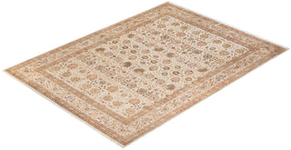 Traditional Mogul Ivory Wool Area Rug 9' 0" x 12' 3" - Solo Rugs