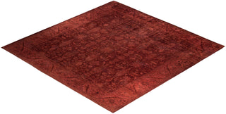 Vibrance, One-of-a-Kind Handmade Area Rug - Red, 12' 1" x 12' 1" - Solo Rugs
