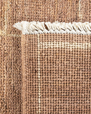 Bohemian Moroccan Brown Wool Area Rug 7' 10" x 10' 1" - Solo Rugs